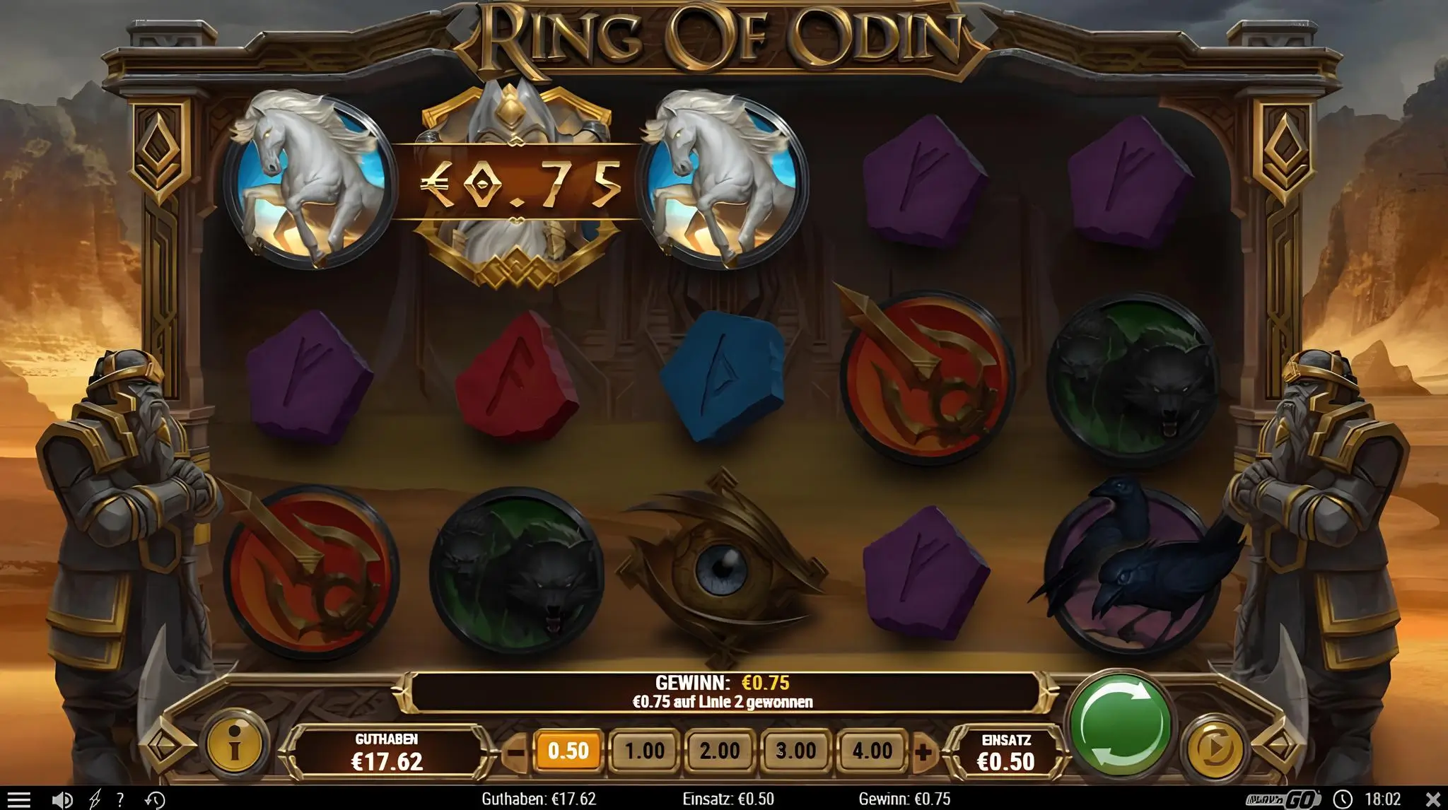 Ring of Odin Gewinntabelle